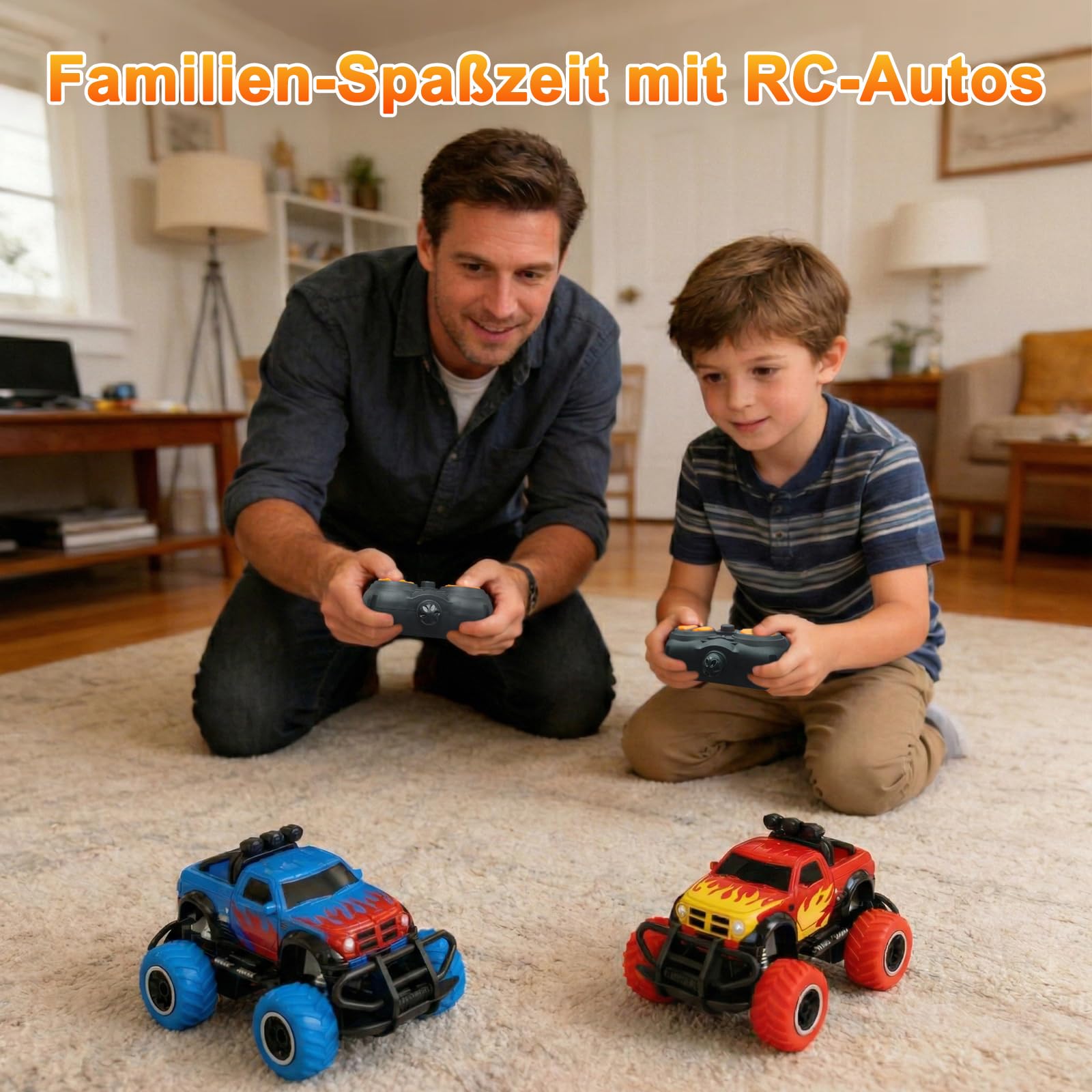 Pup Go Monster Truck RC Auto mit Licht, ferngesteuertes Auto für Kinder ab 3 Jahren, robustes Mini Offroad Spielzeug, Geschenk für Jungen & Mädchen