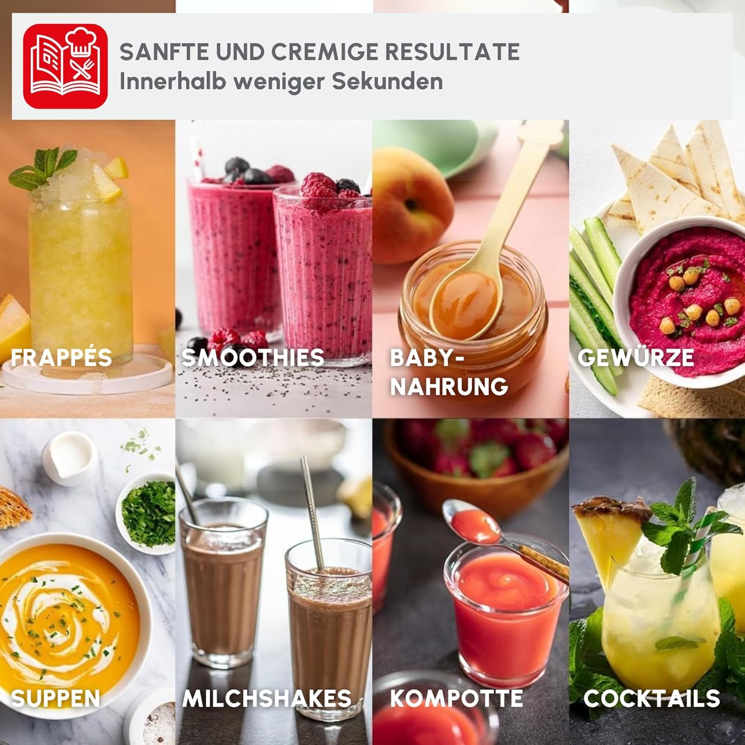 Tefal PerfectMix Essential Hochgeschwindigkeits-Standmixer, stufenlos einstellbare Geschwindigkeit, Pulsfunktion, abnehmbare Powelix-Klingen, hitzebeständiger 2 l Glasbehälter, 1200 W, Grau, BL771BF0