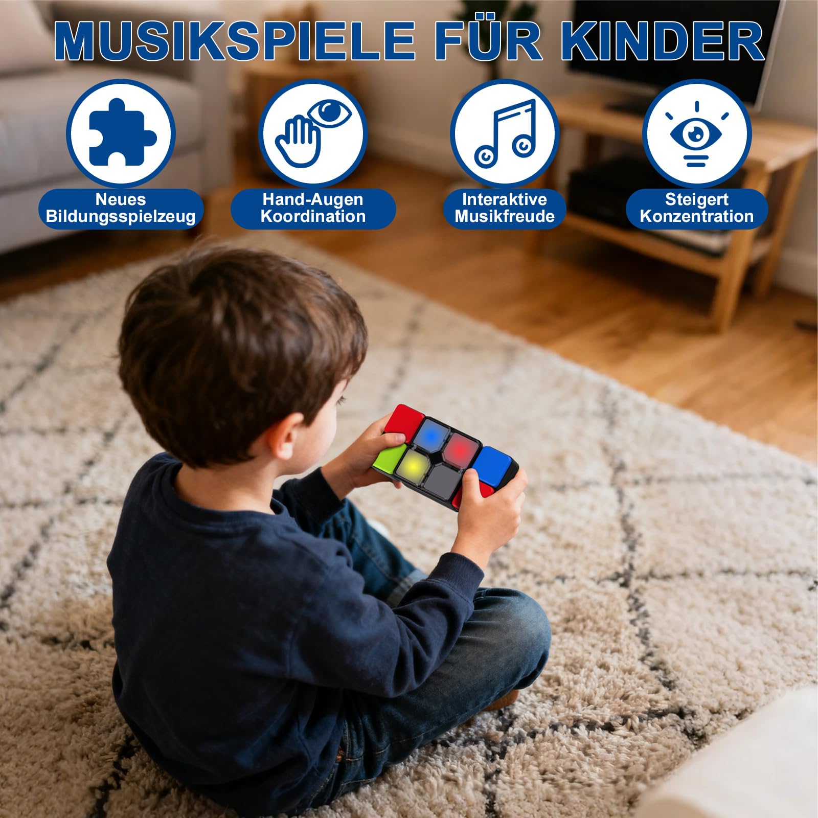 Pup Go Magic Cube elektronisch, Reaktionsspiel für Kinder 6–12 Jahre, Lernspielzeug mit Handheld Design, Denkspiel Geschenk für Jungen & Mädchen