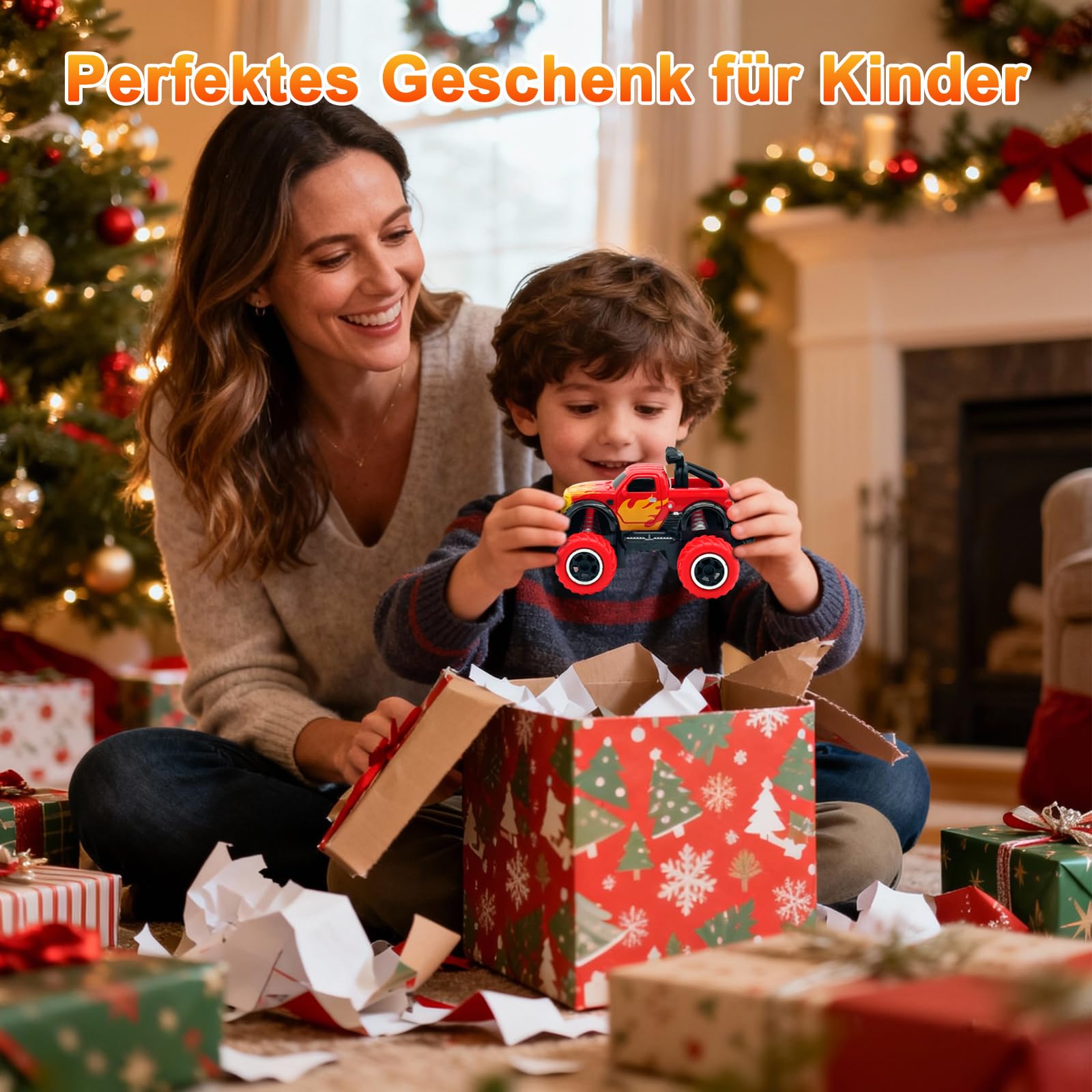 Pup Go Monster Truck RC Auto mit Licht, ferngesteuertes Auto für Kinder ab 3 Jahren, robustes Mini Offroad Spielzeug, Geschenk für Jungen & Mädchen