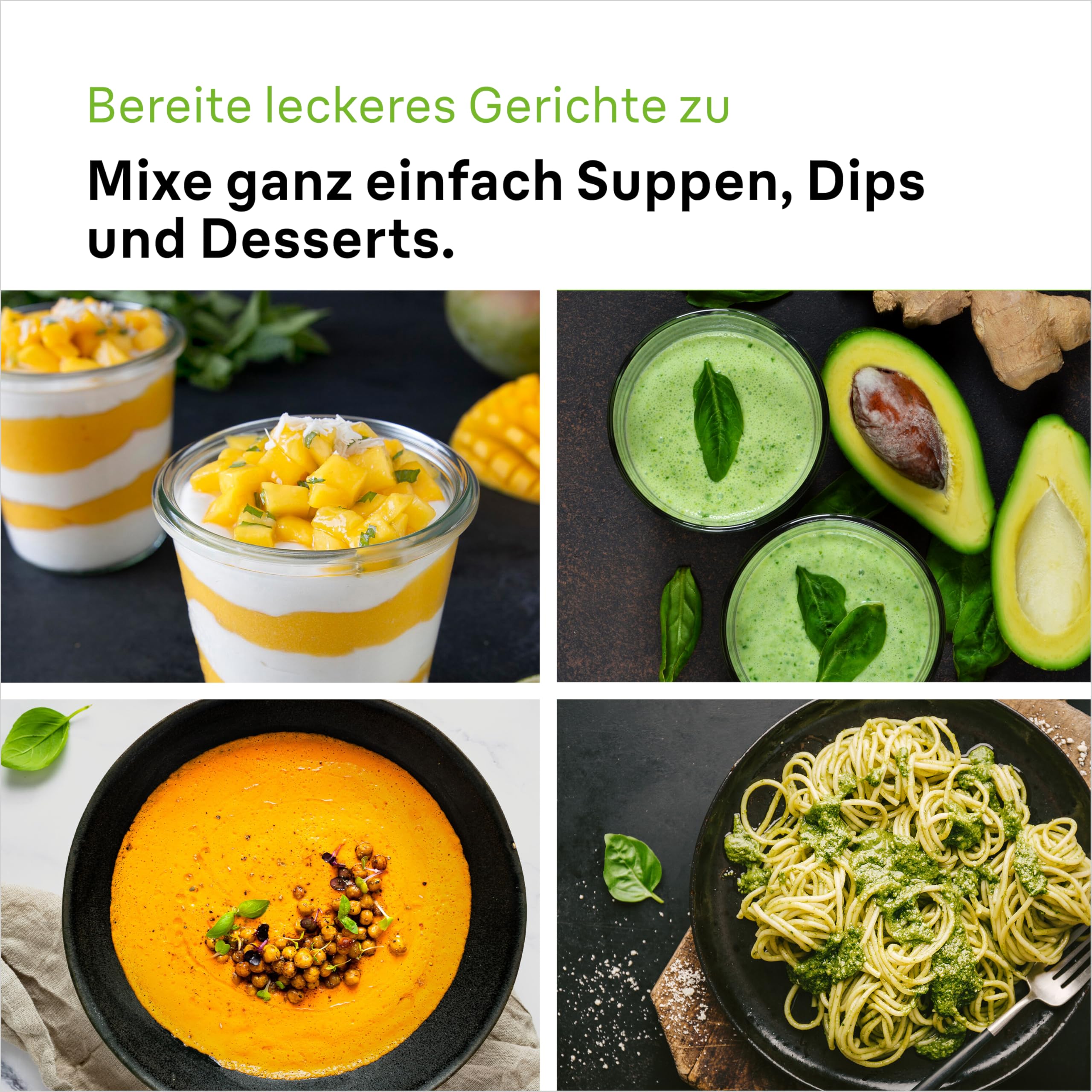 Braun Stabmixer MultiQuick 5 MQ 50236 M - Elektrischer Stabmixer mit 21 Geschwindigkeitsstufen + Turbo, Edelstahl Pürierfuß, Easy Click System, SplashControl, 3-teiliges Zubehör-Set, 1000 Watt, Weiß