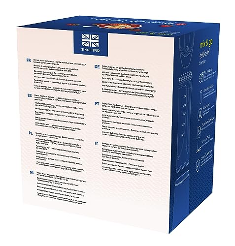 Russell Hobbs Mixer - Standmixer & Smoothie Maker to go [23.500 U/min Power-Motor] inkl. 1x Mixbehälter 600ml (BPA-frei, spülmaschinen- & bruchfest inkl. Deckel) Zerkleinerer, Edelstahl, 23472-56