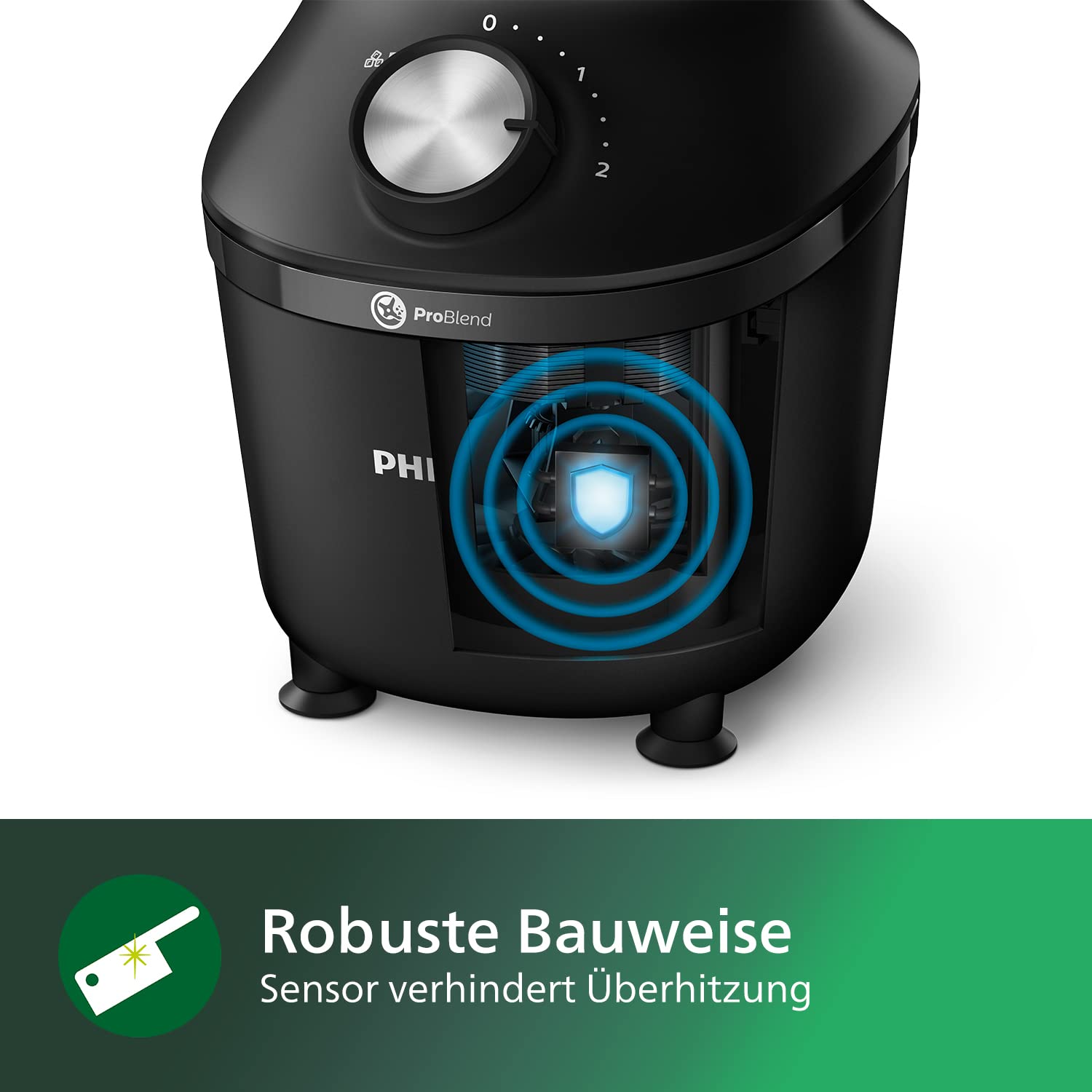 Philips Standmixer und Smoothie Maker – 600W, 2-Liter-Becher, HomeID-App, 2 Geschwindigkeitsstufen + Impulsfunktion, ProBlend, Ice-Crush-Funktion (HR2291/41)