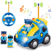 Pup Go Cartoon Polizei RC Auto für Kinder 1–3 Jahre, ferngesteuert mit Musik & Licht, einfach zu bedienen, Spielzeug Geschenk für Jungen & Kleinkinder