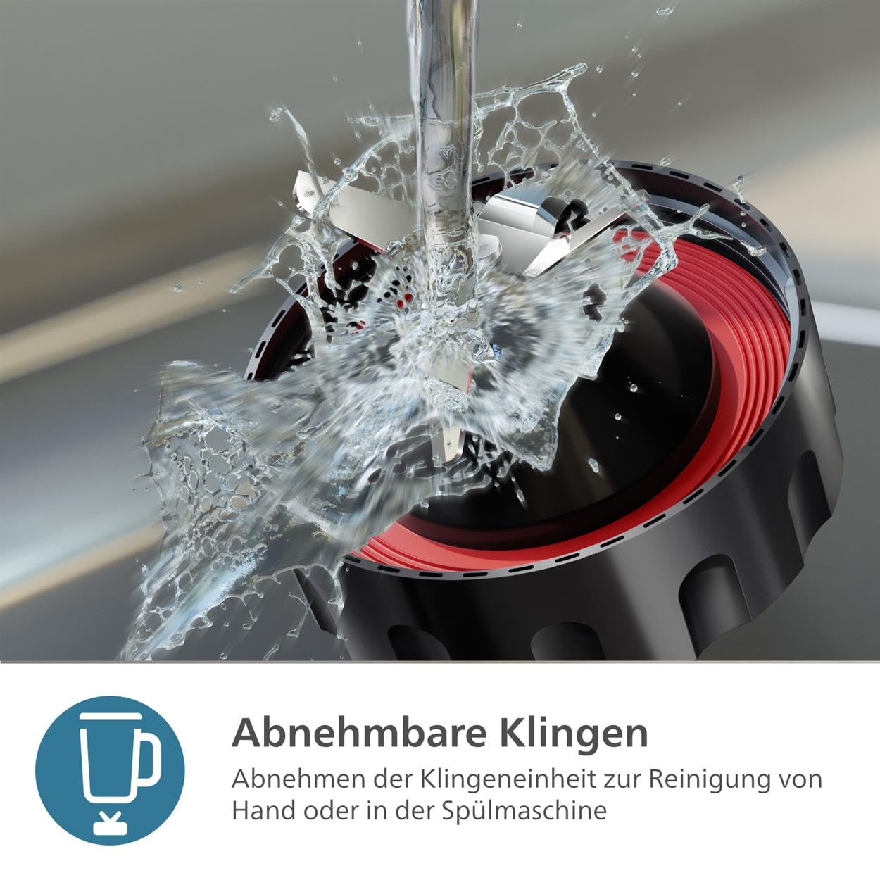 Philips 5000-Serie Standmixer inkl. Blend-and-go-Behälter - 1200 W. 2L maximales Fassungsvermögen. ProBlend Plus-Technologie. Spülmaschinengeeignete Teile. Schwarz (HR3031/00)