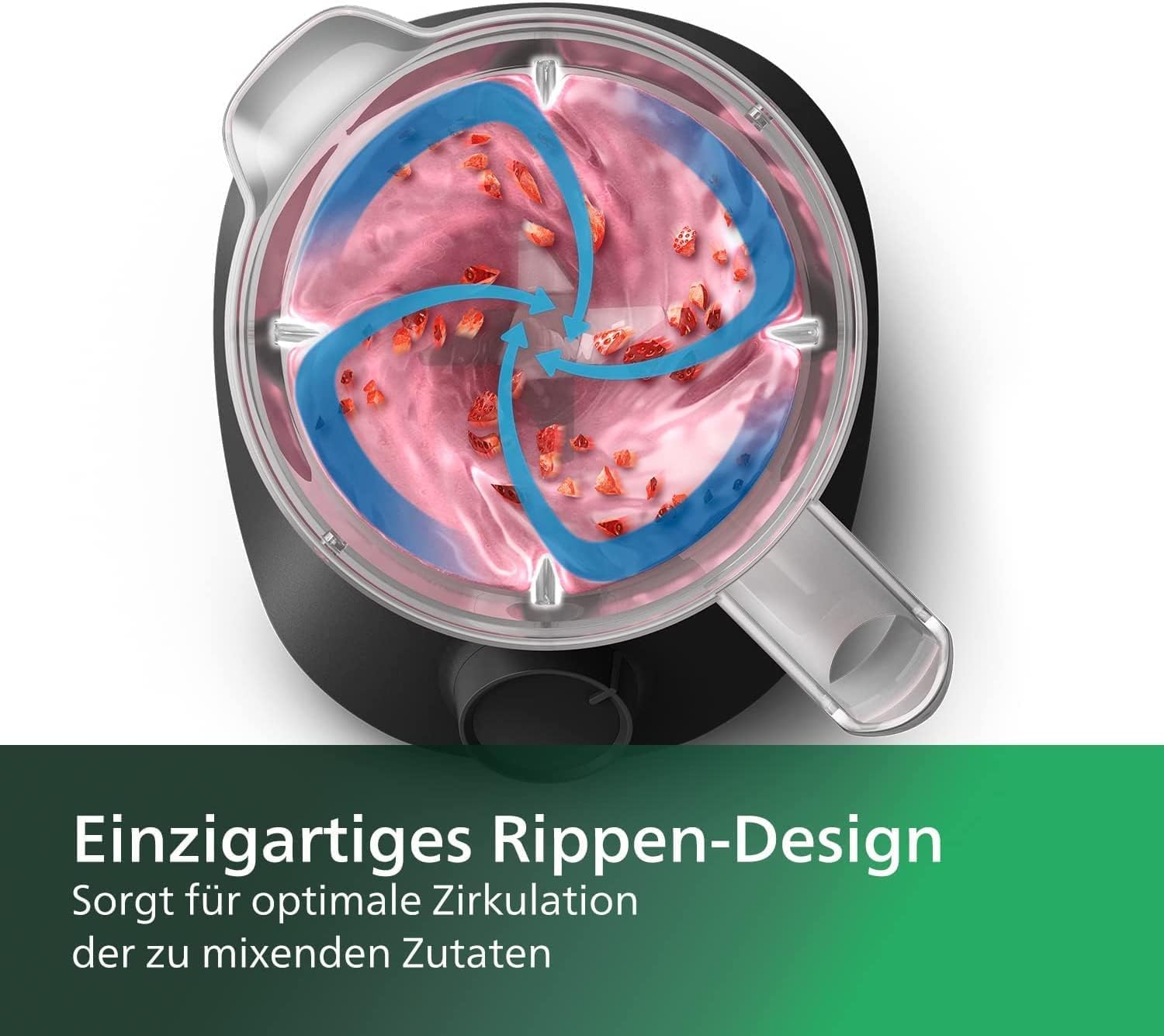 Philips HR2041/41 Standmixer (450 Watt, ProBlend-Technologie, 1,9 Liter Kunststoffbehälter, inkl. Trinkflasche) schwarz