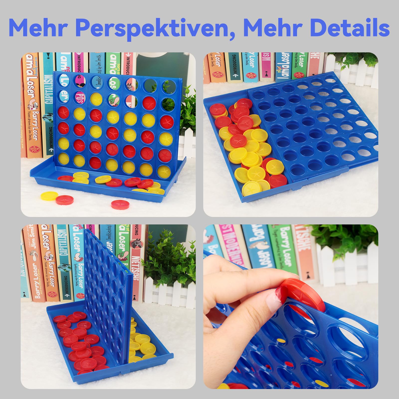 Pup Go Brettspiel 4 in einer Reihe, Strategiespiel für Kinder ab 3 Jahren, klassisches Denkspiel für 2 Spieler, inkl. Ersatzchips, Spielzeug für Jungen