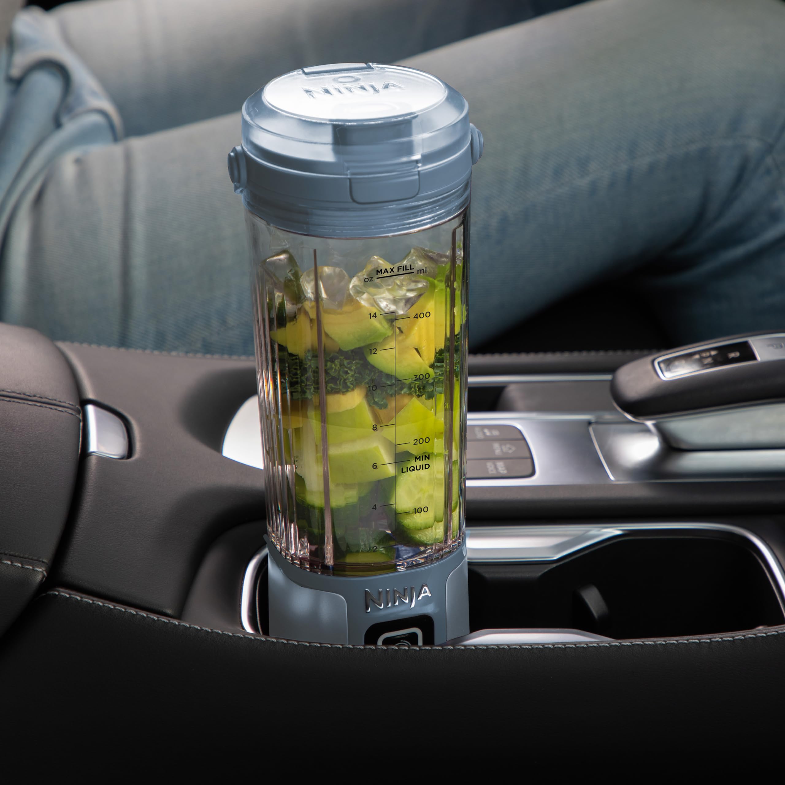 Ninja Blast Tragbarer Mixer / Blender / Smoothie Maker, 530ml Becher, Auslaufsicherer Deckel, Leistungsstarker Mini Standmixer, Kabellos & Wiederaufladbar, Zerkleinert Eis & Obst, Blau, BC151EUNV