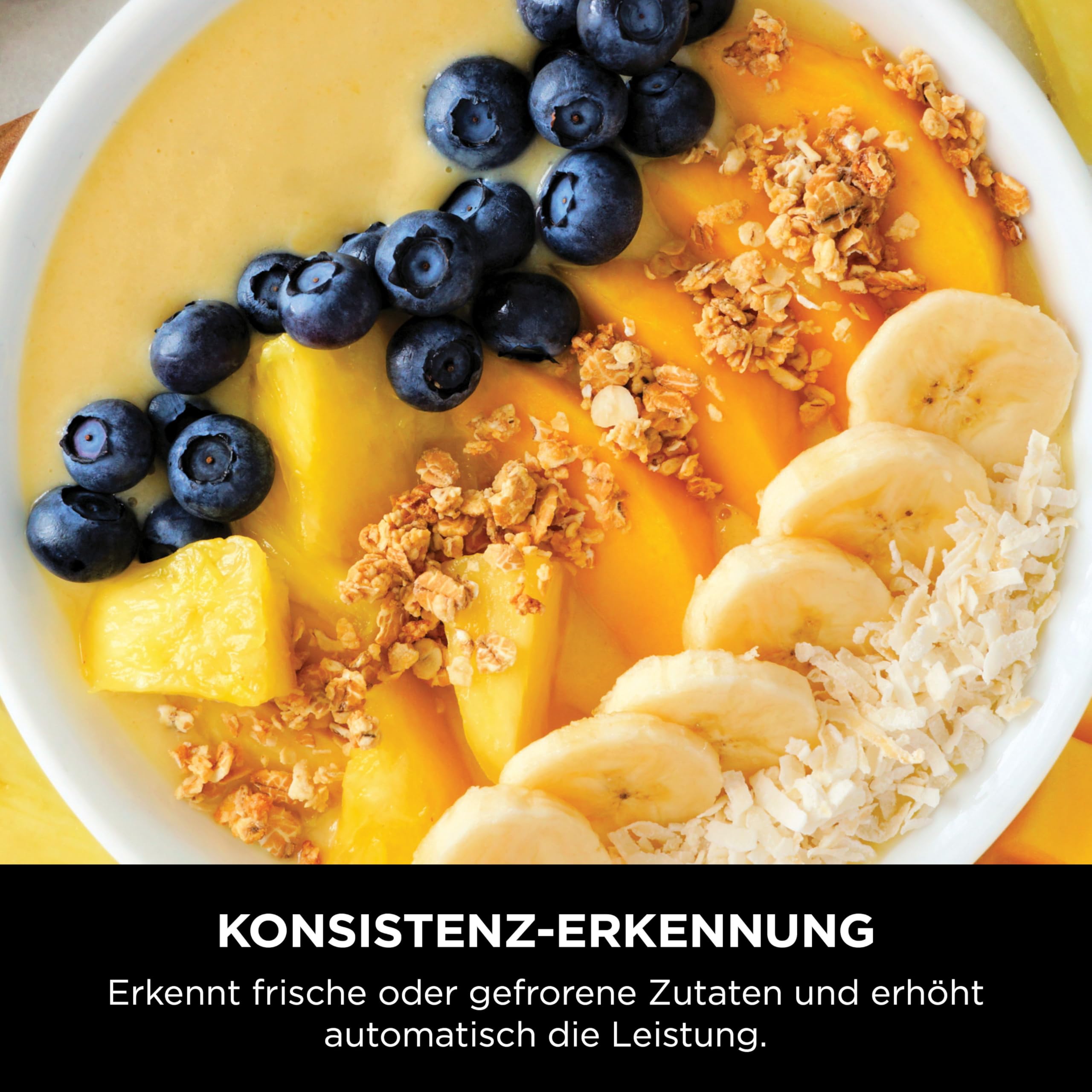 Ninja Detect Power Mixer Pro / Blender / Smoothie Maker, 1200 W, 2 L Krug (1,9 L max. Fassungsvermögen), kraftvoller Mixer für Smoothies, Hacken von Gemüse & Mixen von Frozen Drinks, schwarz, TB201EU